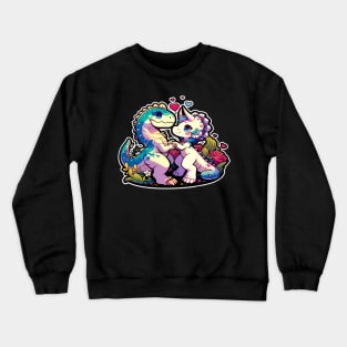 Anime Dinosaur Couple Crewneck Sweatshirt